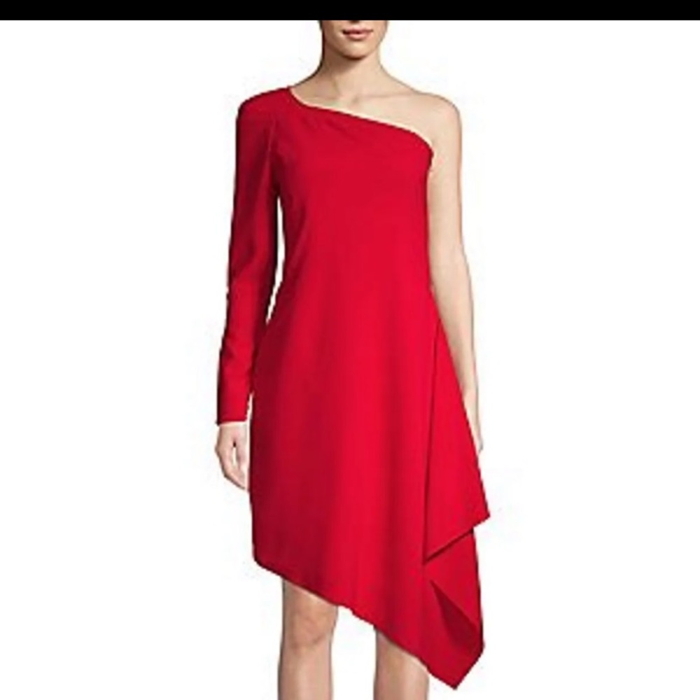 CAARA Red Asymmetrical Dress